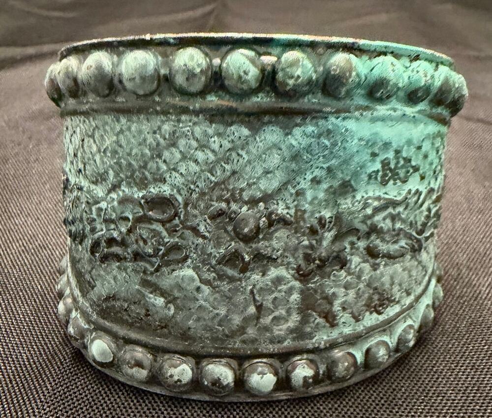 NWT Story by DaVinci verdigris patina cuff bracelet, Western, raised beading